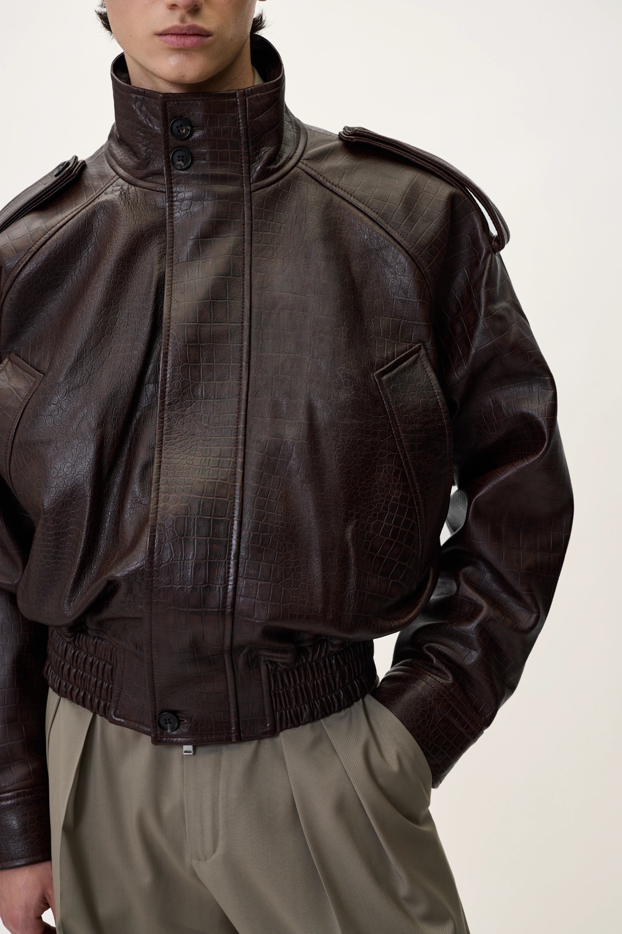 NAPPA BOMBER IN BROWN