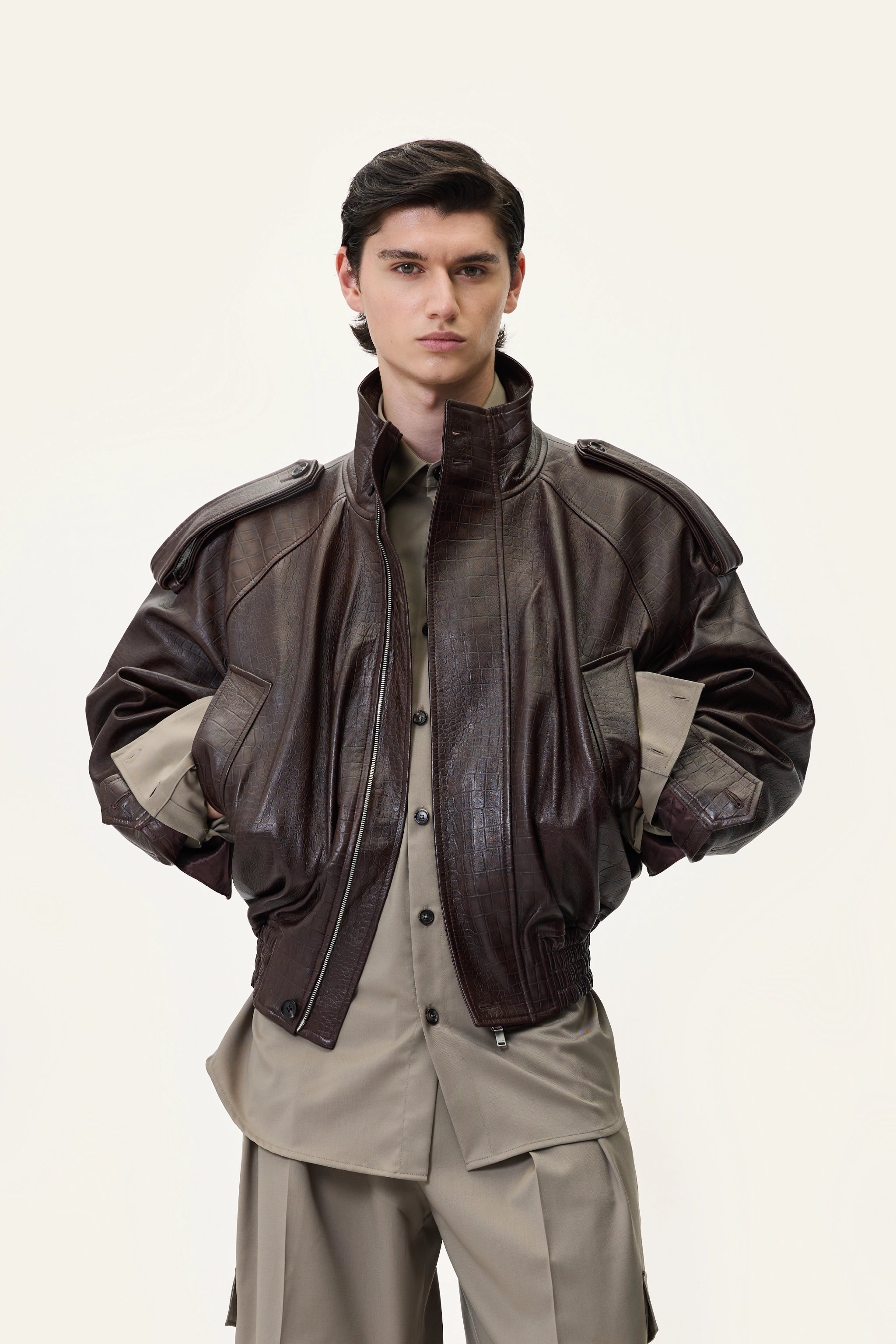 NAPPA BOMBER IN BROWN