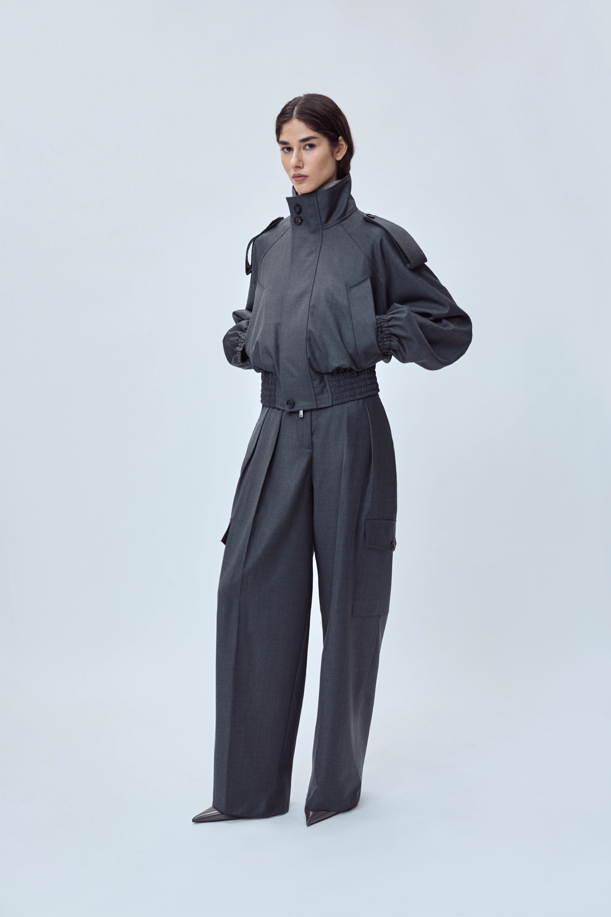 BOMBER JACKET IN VIRGIN WOOL