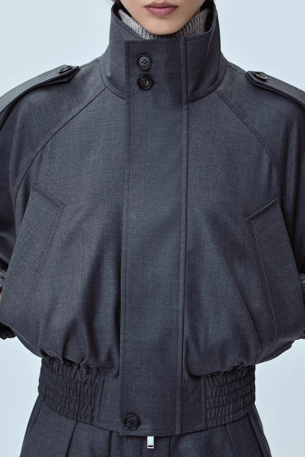 BOMBER JACKET IN VIRGIN WOOL