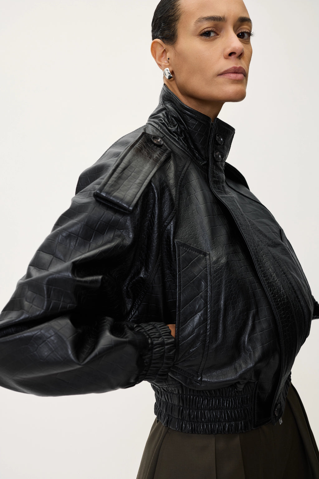 NAPPA BOMBER IN BLACK