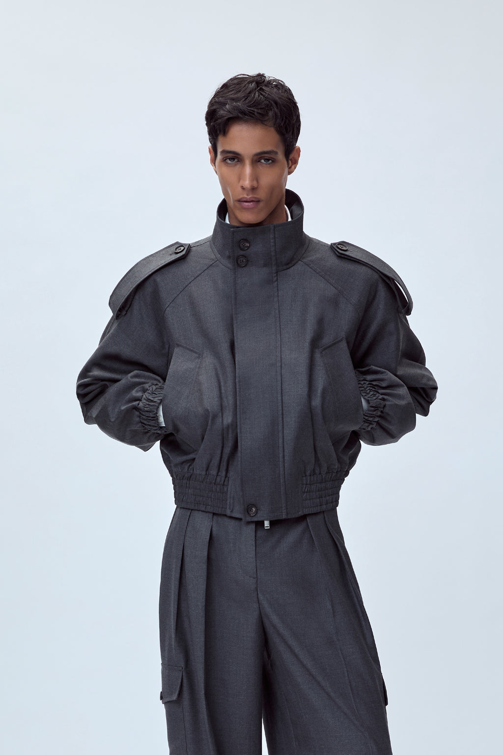 BOMBERJACKE AUS SCHURWOLLE