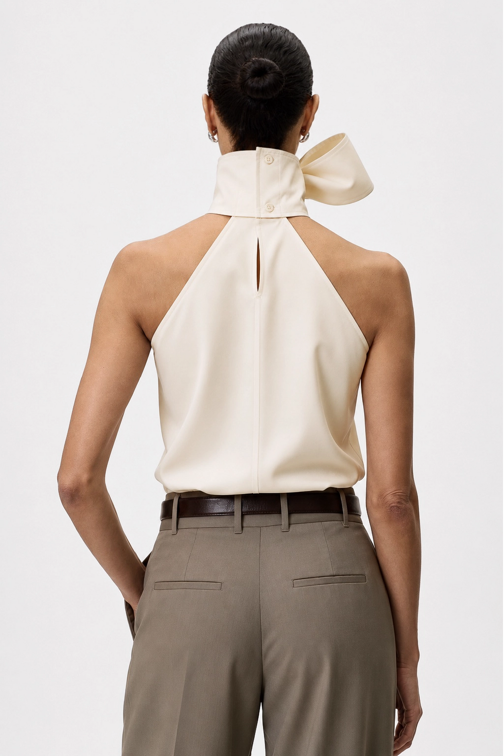 MAXI BOW TOP IN BUTTER CREAM