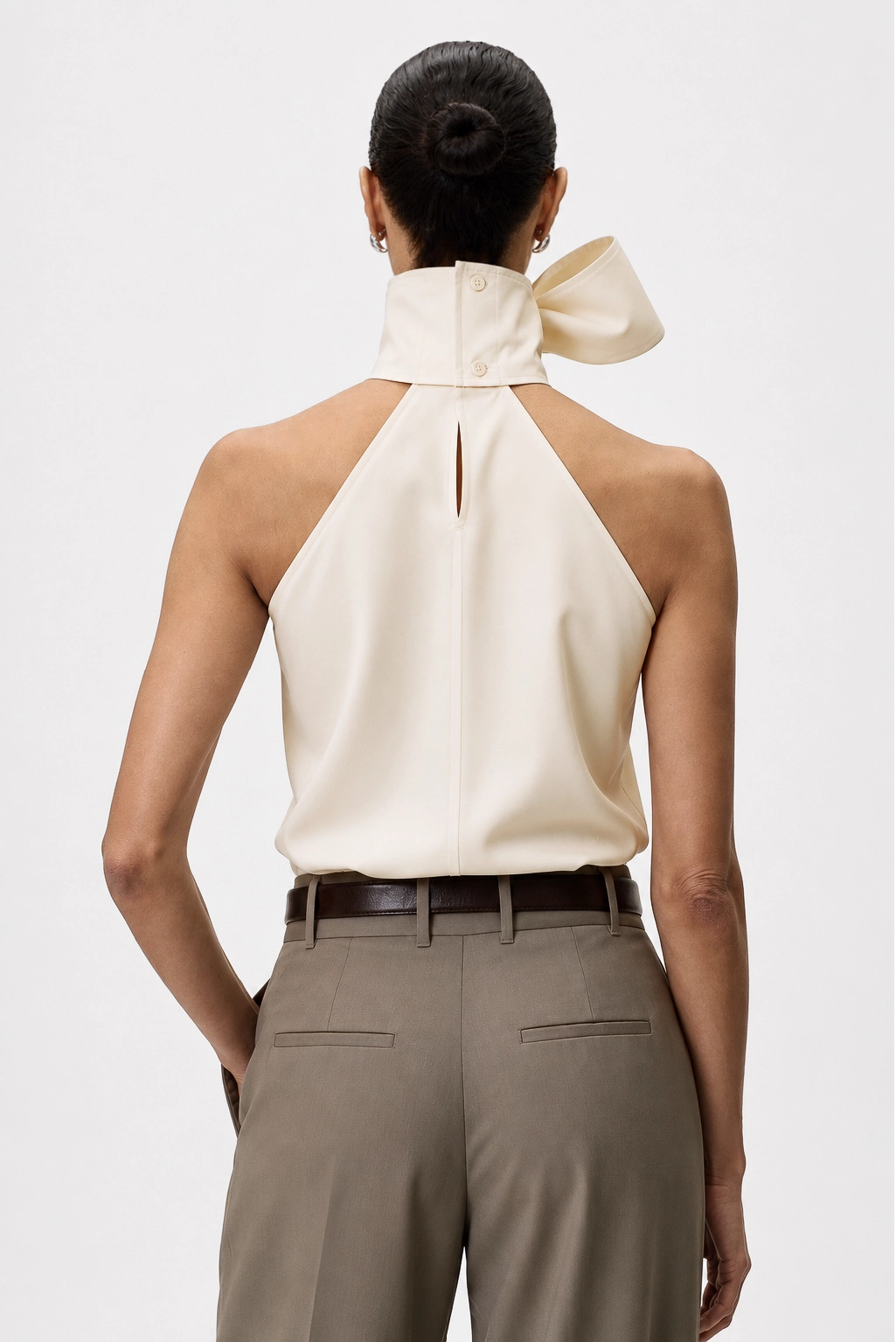 MAXI BOW TOP IN BUTTER CREAM