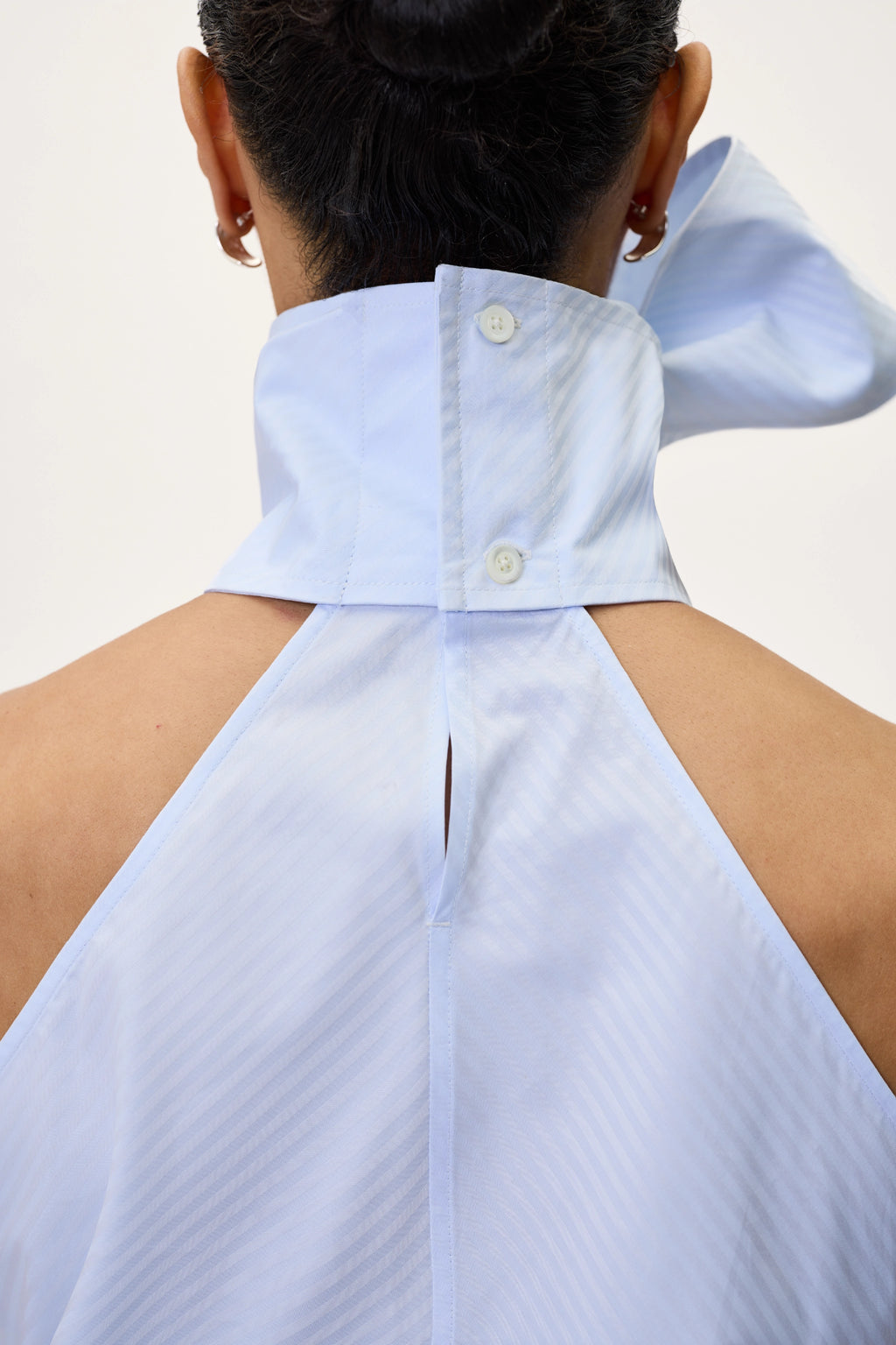 MAXI BOW TOP IN BLUE STRIPE