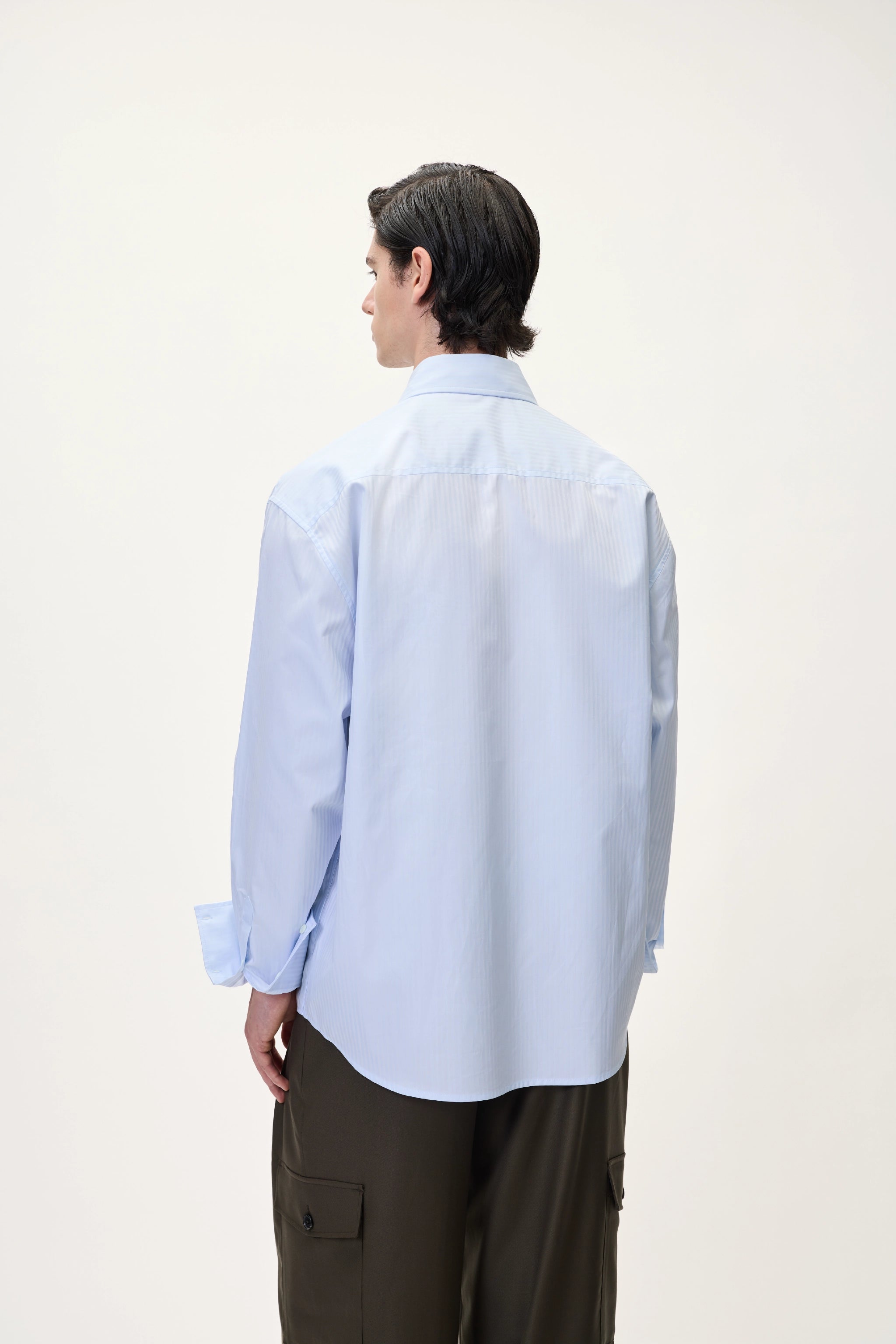 OVERSIZED SHIRT IN BLUE STRIPE