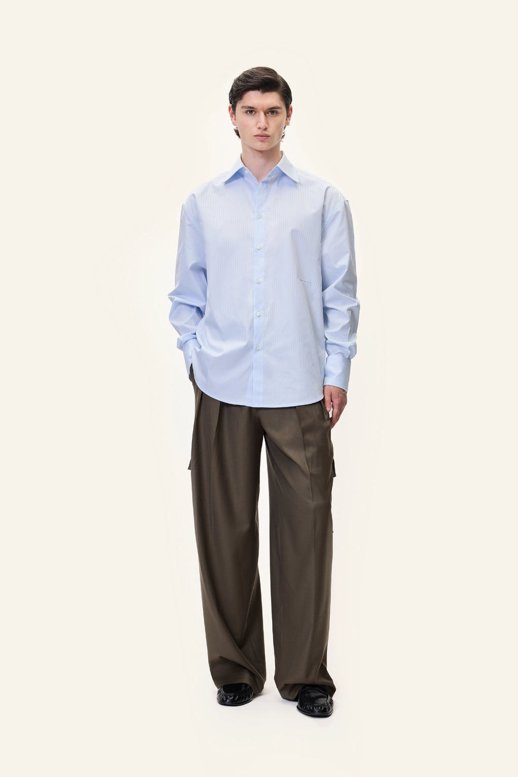 OVERSIZED SHIRT IN BLUE STRIPE