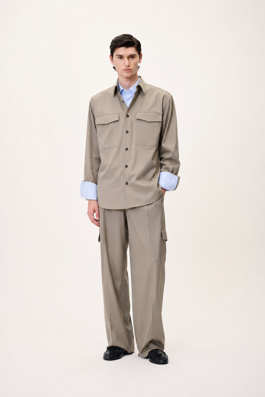 TAILORED PANTS IN TAUPE