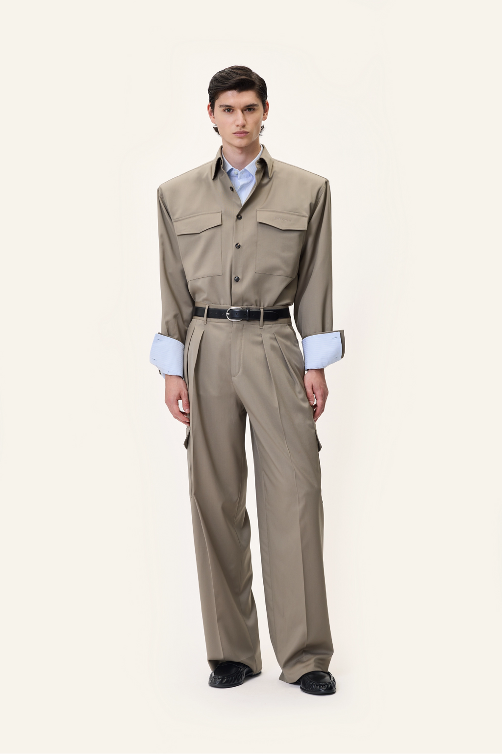 TAILORED PANTS IN TAUPE