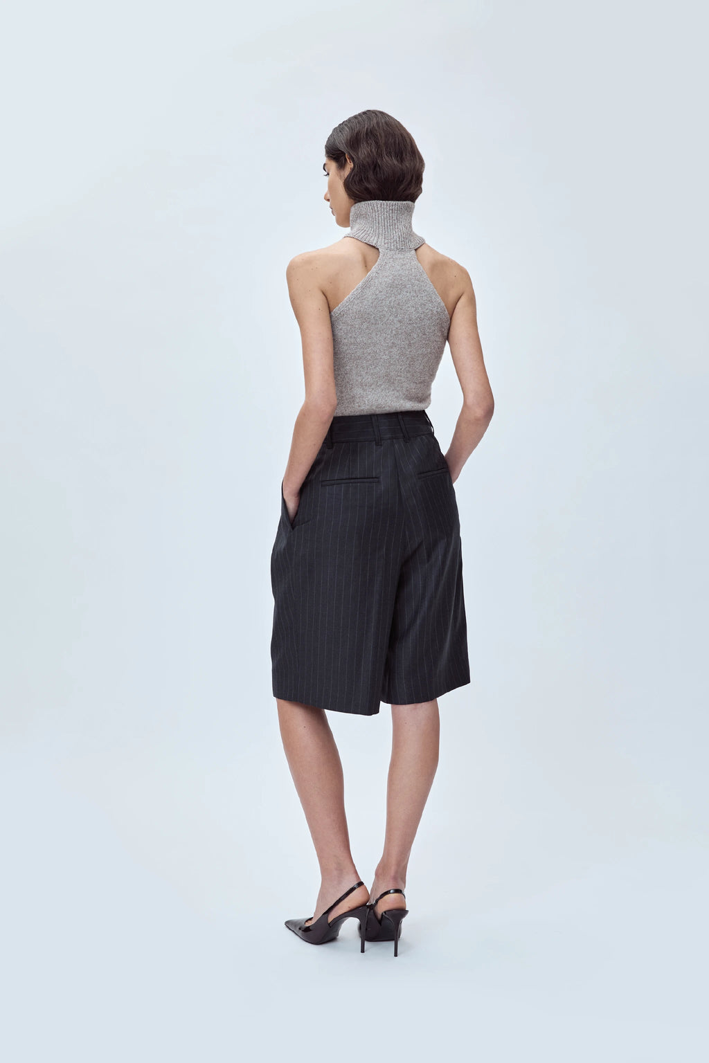 SLEEVELESS KNIT TOP IN CASHMERE WOOL BLEND