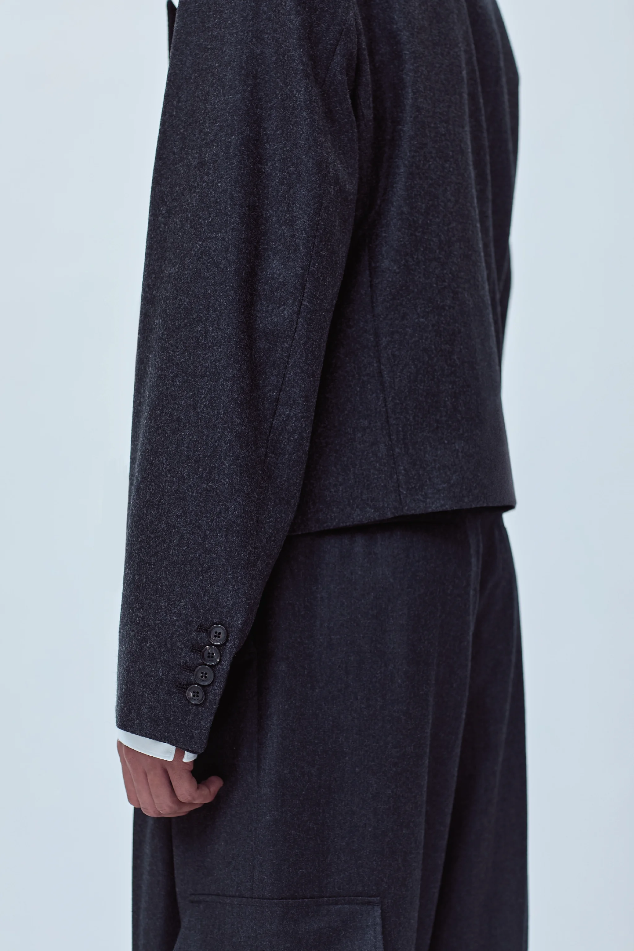 TAILORED JACKET IN VIRGIN WOOL FLANNEL