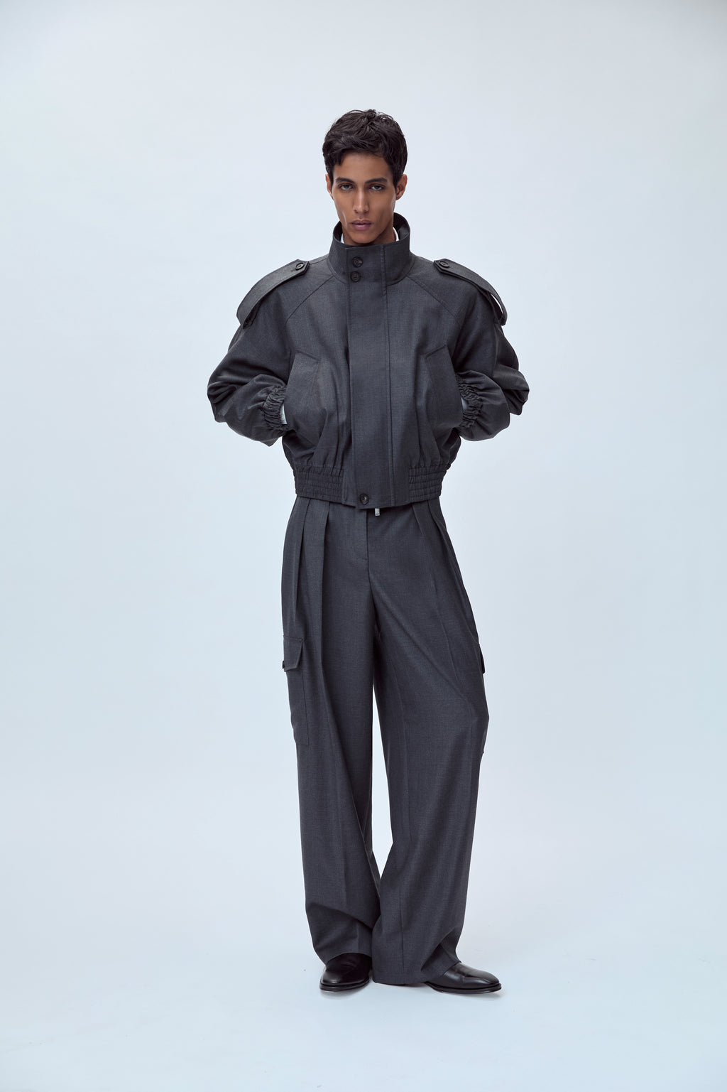 PANTALONE SARTORIALE DOPPIA PIEGHE IN LANA VERGINE