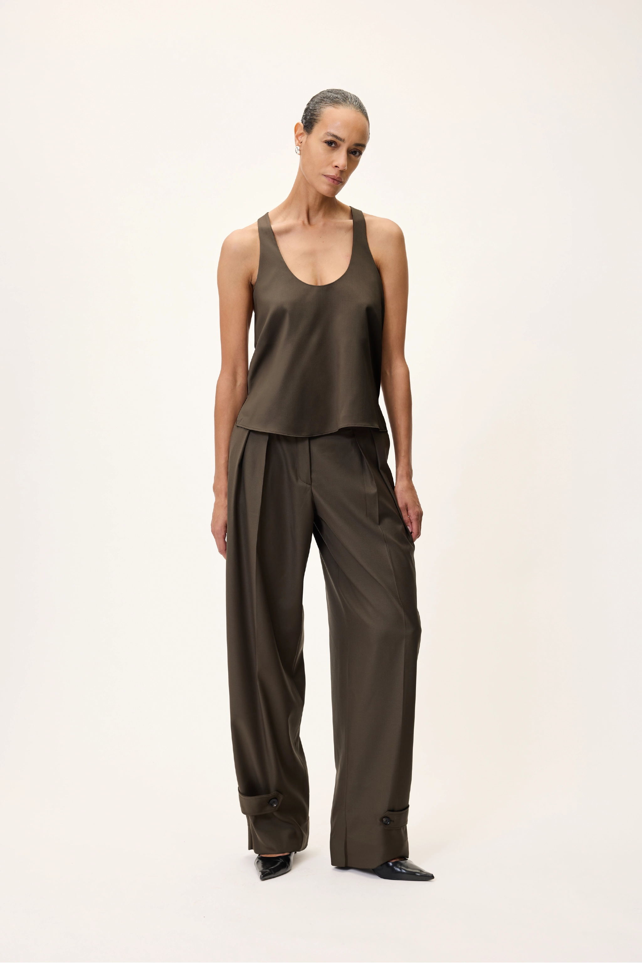 TANK TOP IN KHAKI