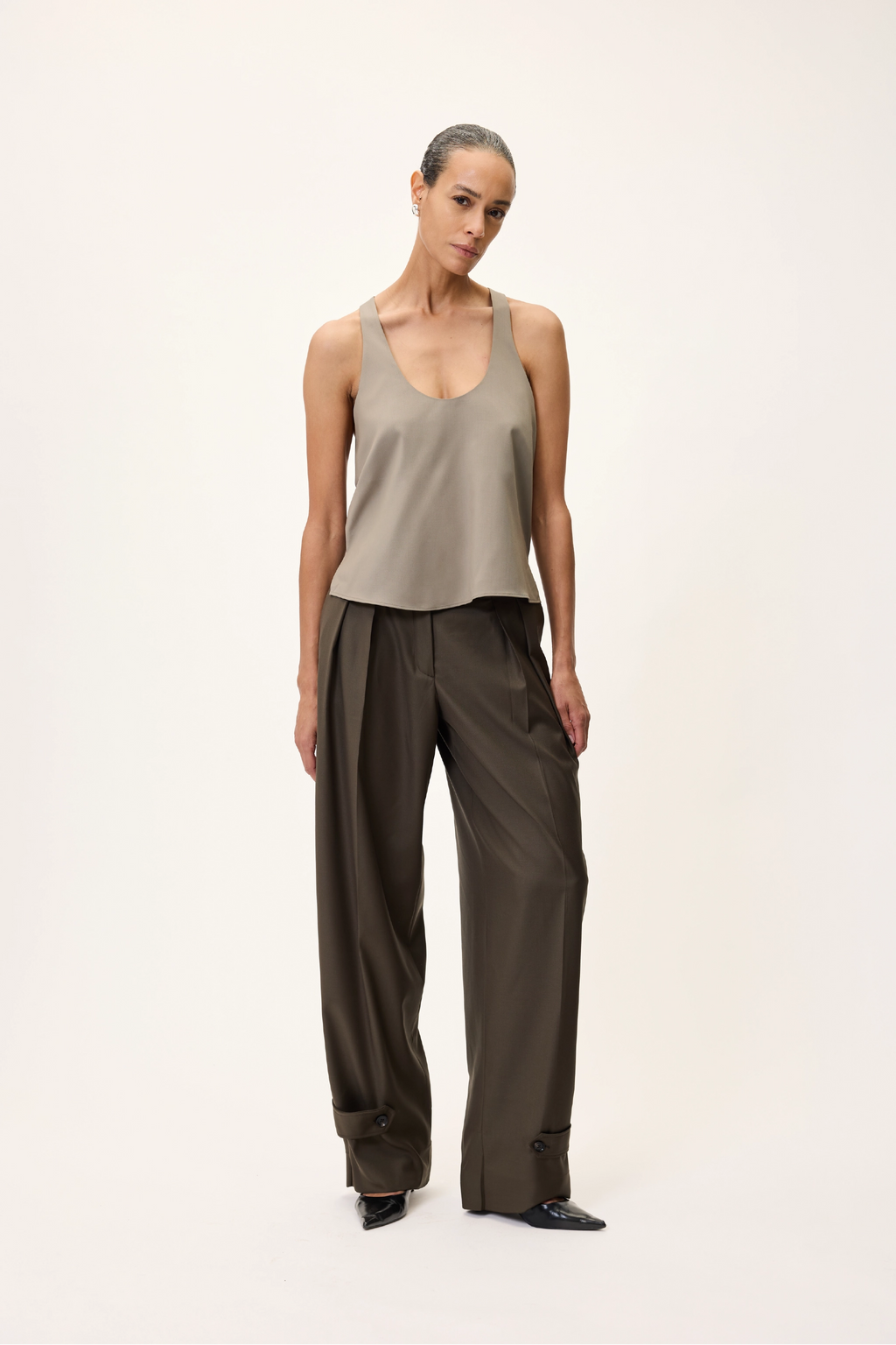 TANK TOP IN TAUPE