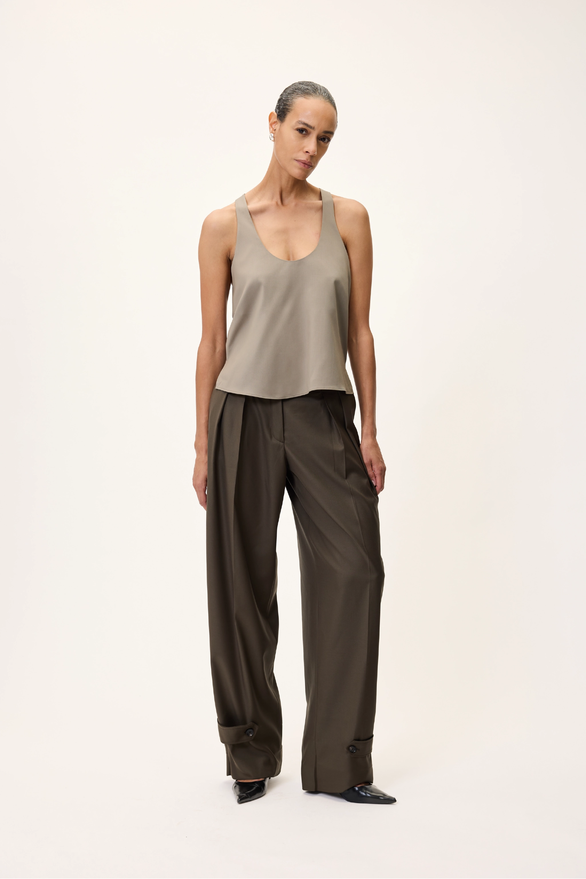 TANK TOP IN TAUPE